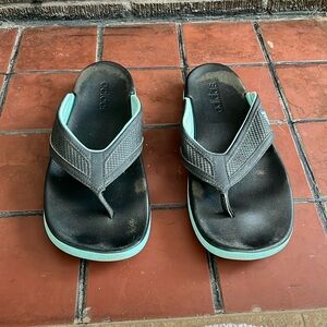 Adidas | Flip Flop Sandals | Color: Black/ Blue | Size: 8